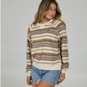Striped Women's Striped Terry Crew Pullover